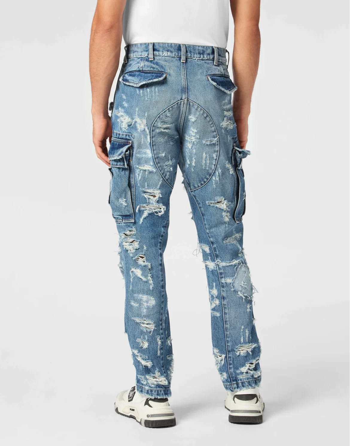 Denim Cargo Trousers, цвет: Синий