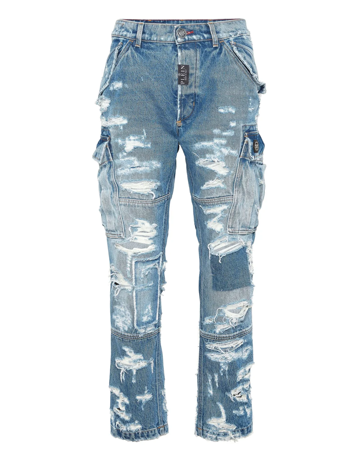Denim Cargo Trousers, цвет: Синий