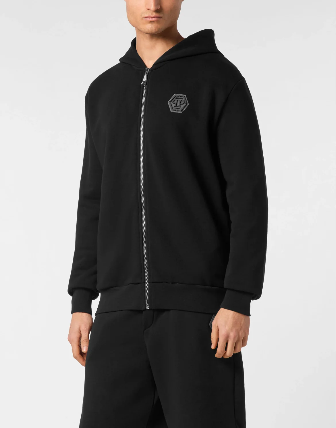 Hoodie Sweatjacket LS Iconic Plein, цвет: Черный