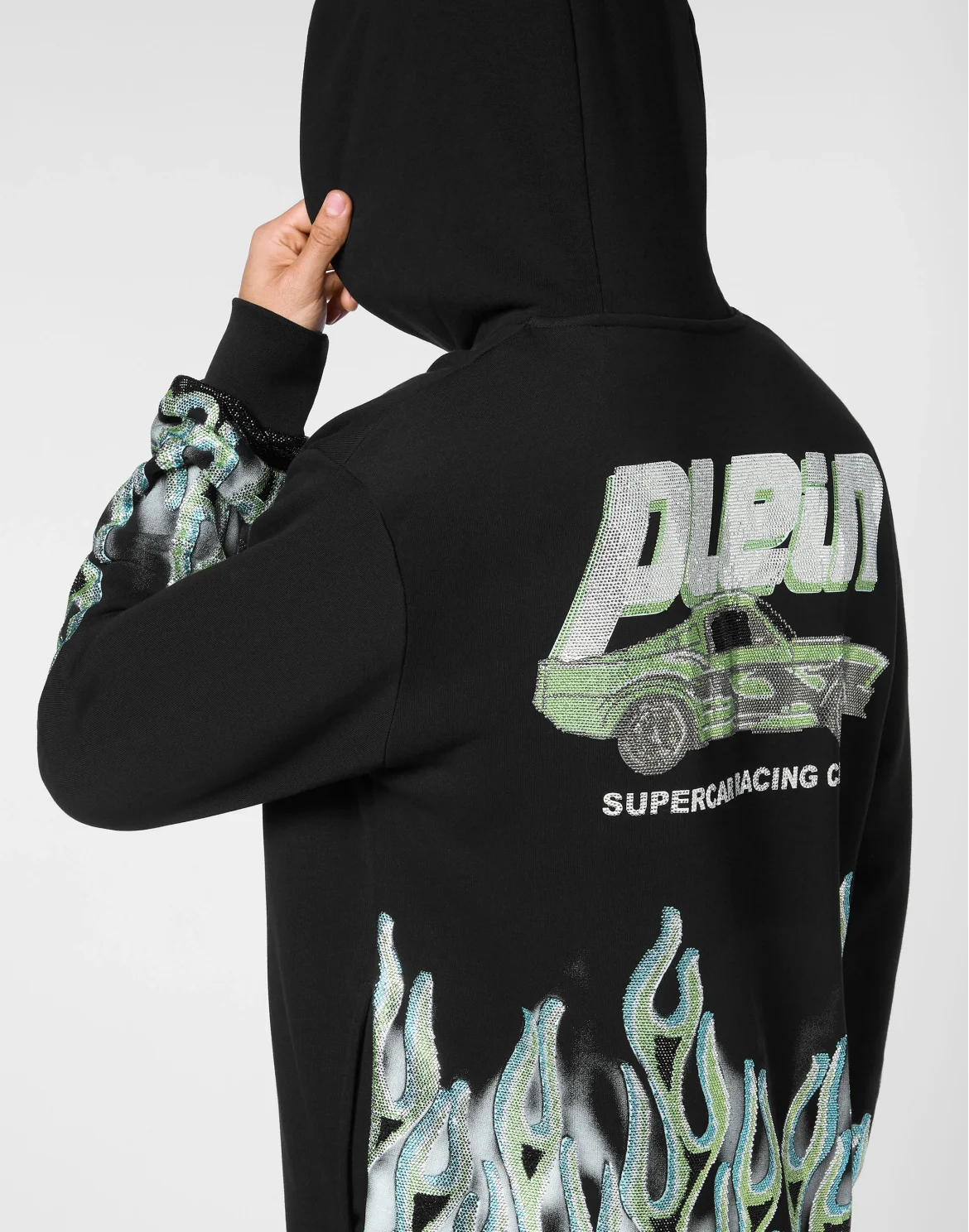 Hoodie Sweatshirt LS Flame Racing, цвет: Черный