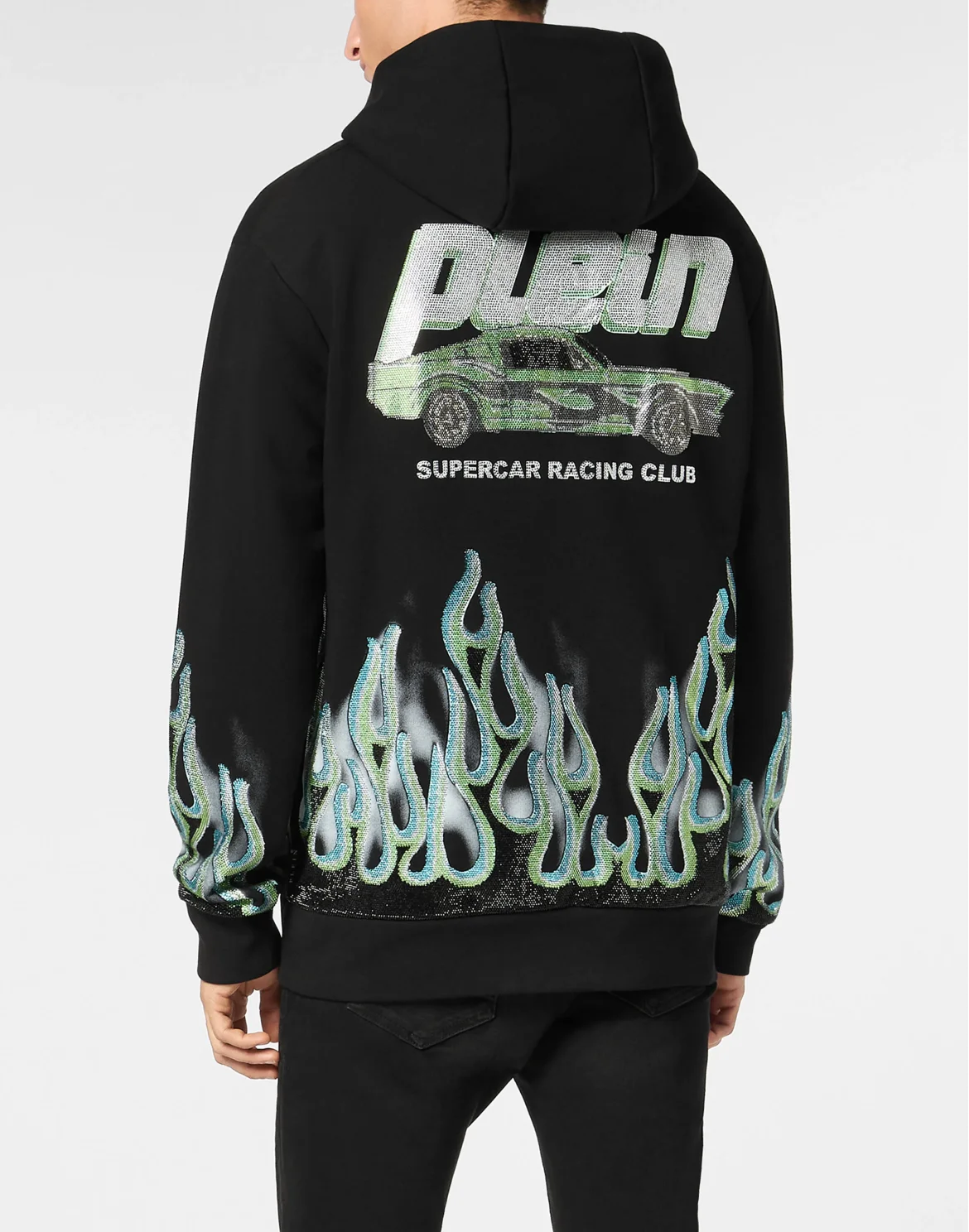 Hoodie Sweatshirt LS Flame Racing, цвет: Черный