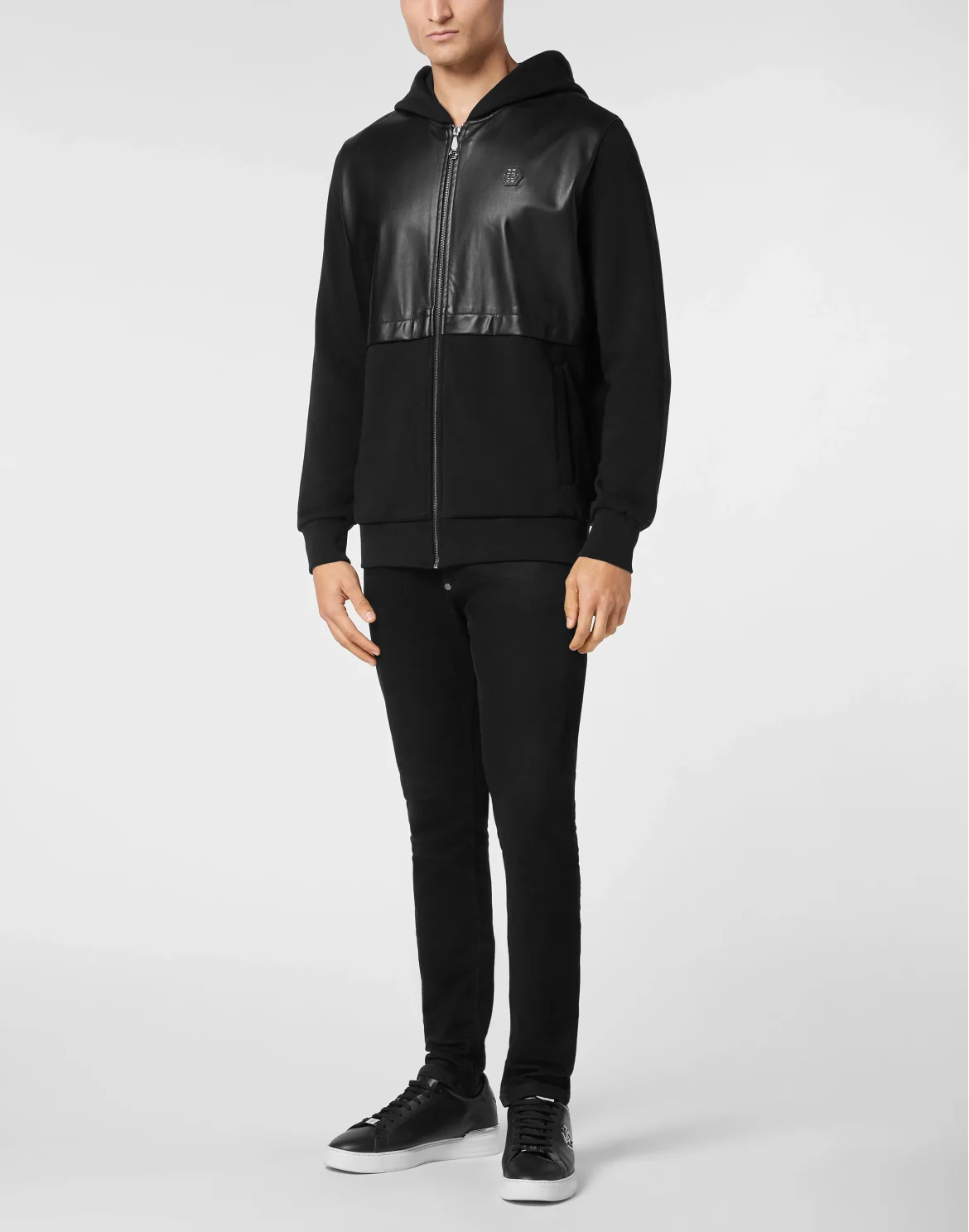 Eco Leather Jogging Jacket LS, цвет: Черный