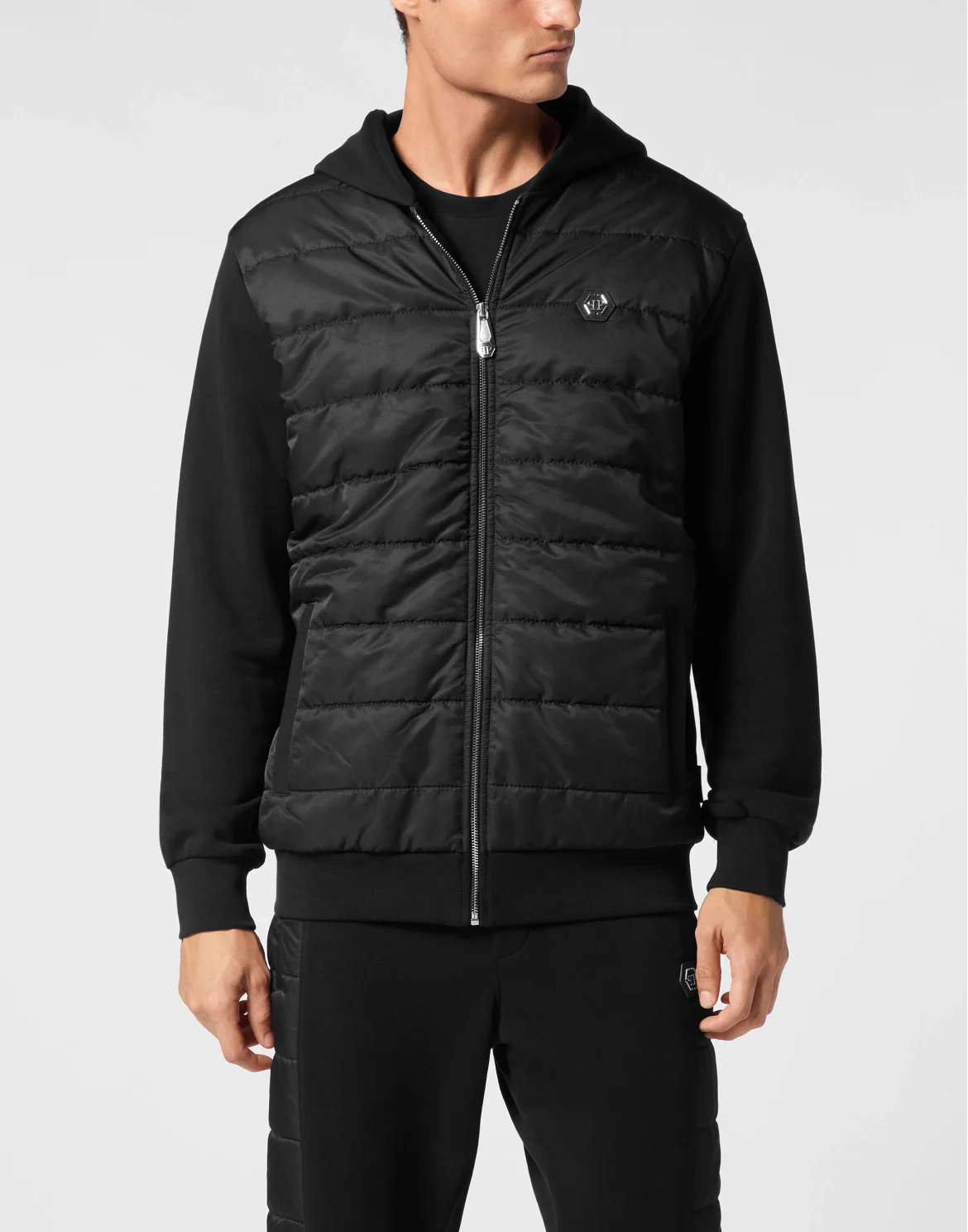 Puffered Jogging Jacket LS, цвет: Черный