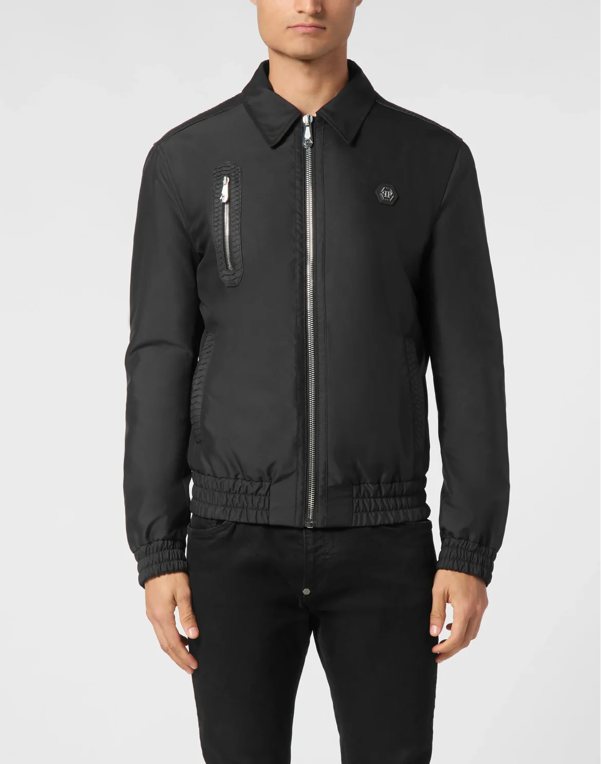Nylon Jacket With Python Details, цвет: Черный