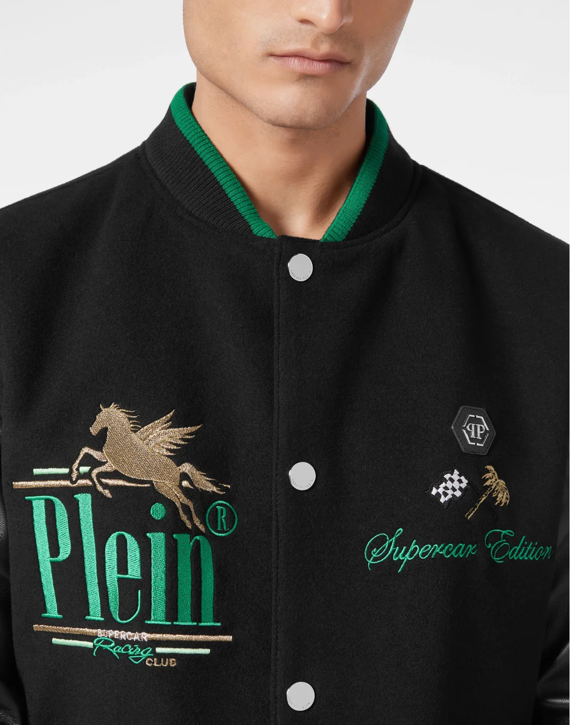 College Bomber Jacket LS Racing Club, цвет: Черный