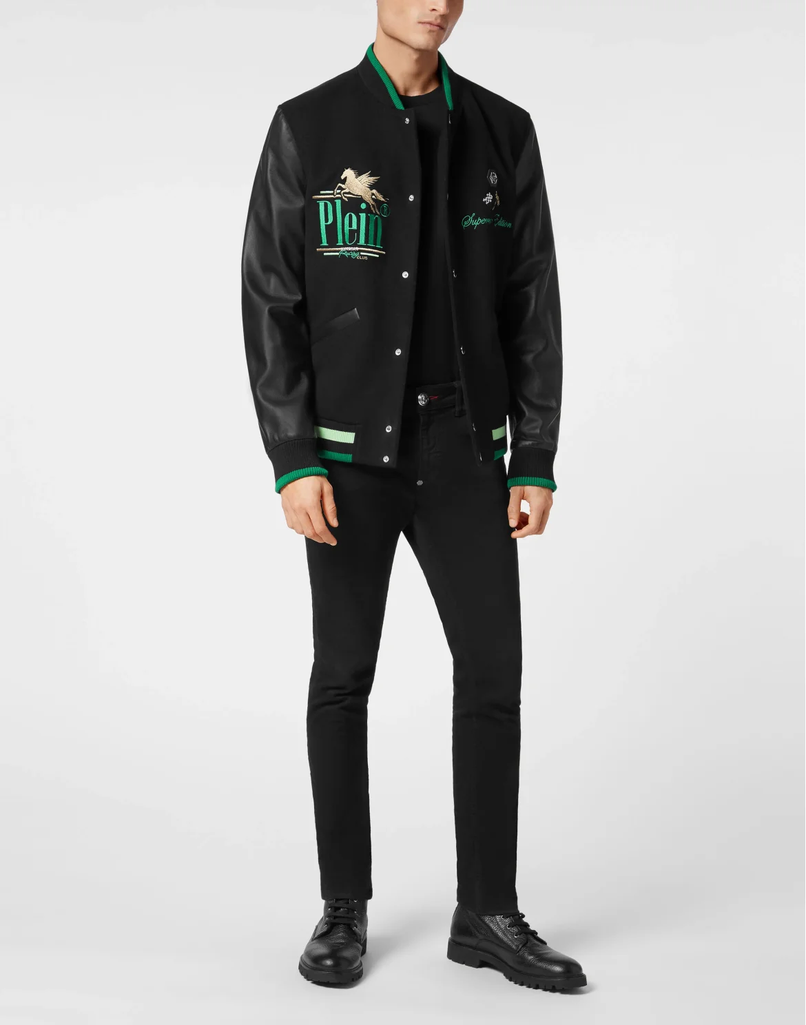 College Bomber Jacket LS Racing Club, цвет: Черный
