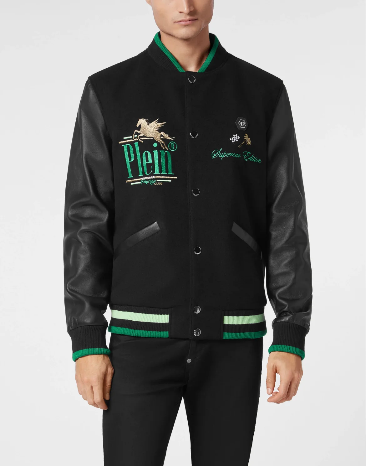 College Bomber Jacket LS Racing Club, цвет: Черный