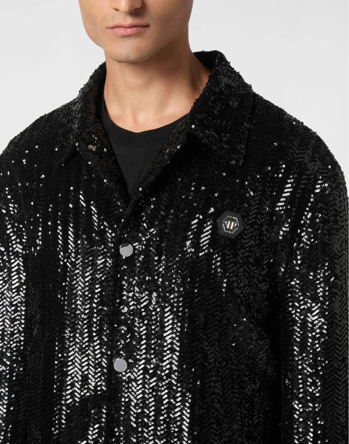 Lurex Tweed Jacket LS Gothic Plein, цвет: Черный