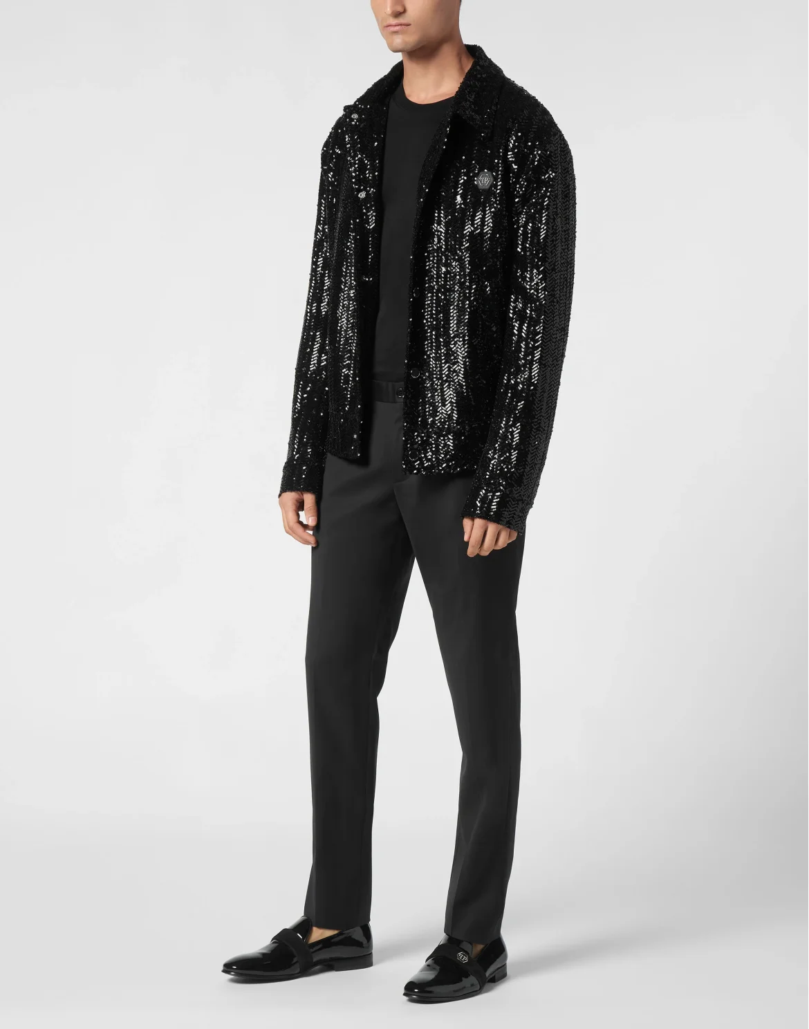 Lurex Tweed Jacket LS Gothic Plein, цвет: Черный