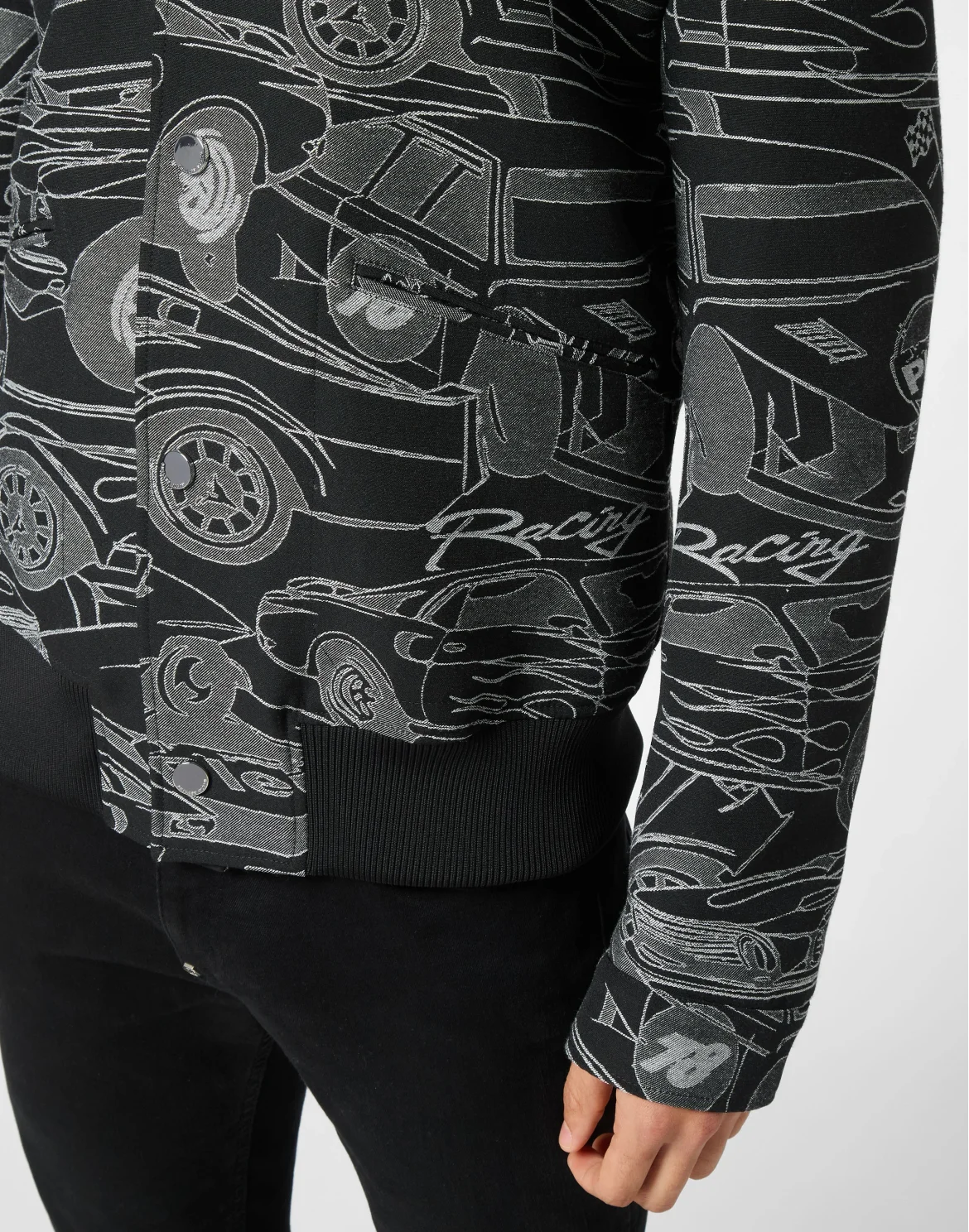 Jacquard Bomber LS Cars Racing, цвет: Белый