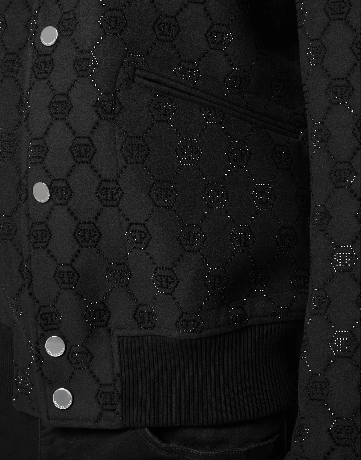 Wool Bomber LS Monogram, цвет: Черный