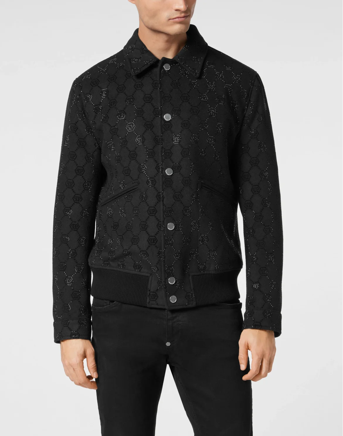 Wool Bomber LS Monogram, цвет: Черный