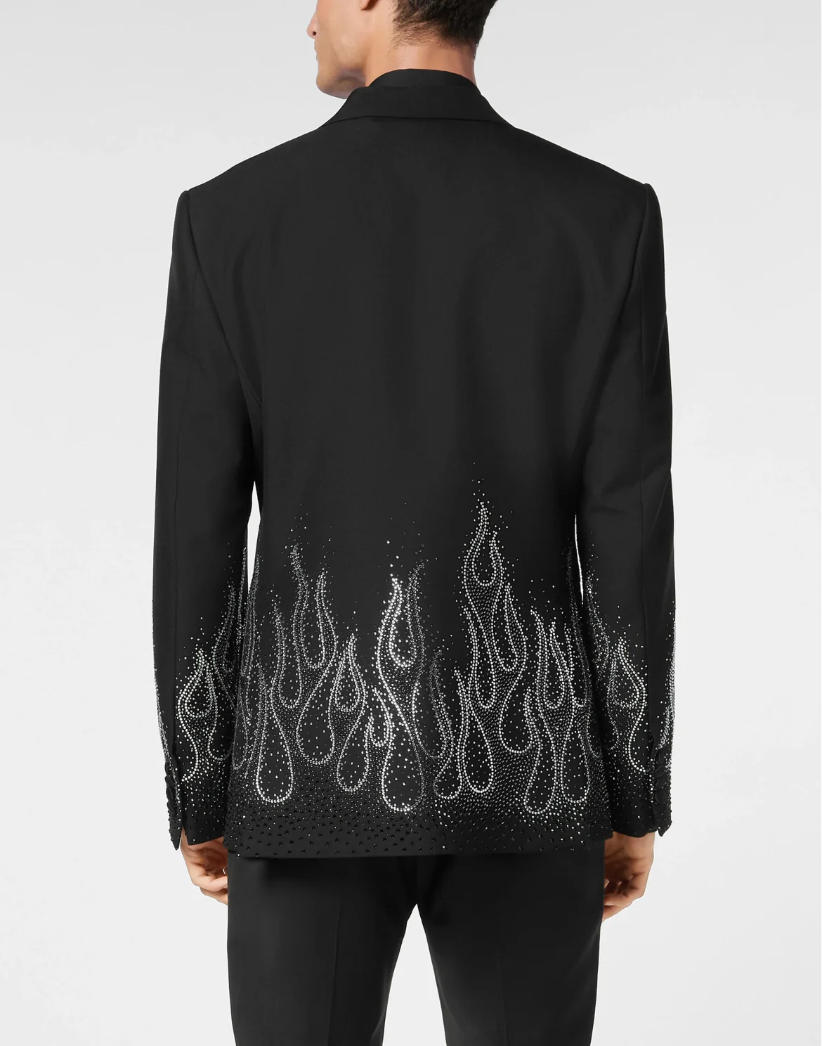 Gabardine Blazer LS Strass Flame, цвет: Черный