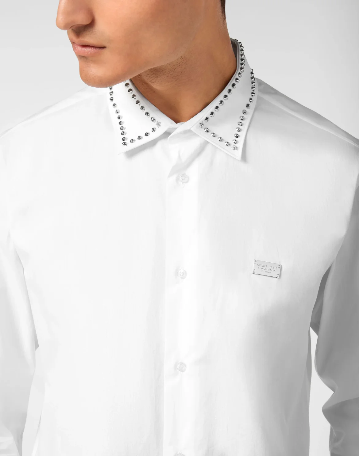 Shirt Sugar Daddy Cut LS Studs, цвет: Белый