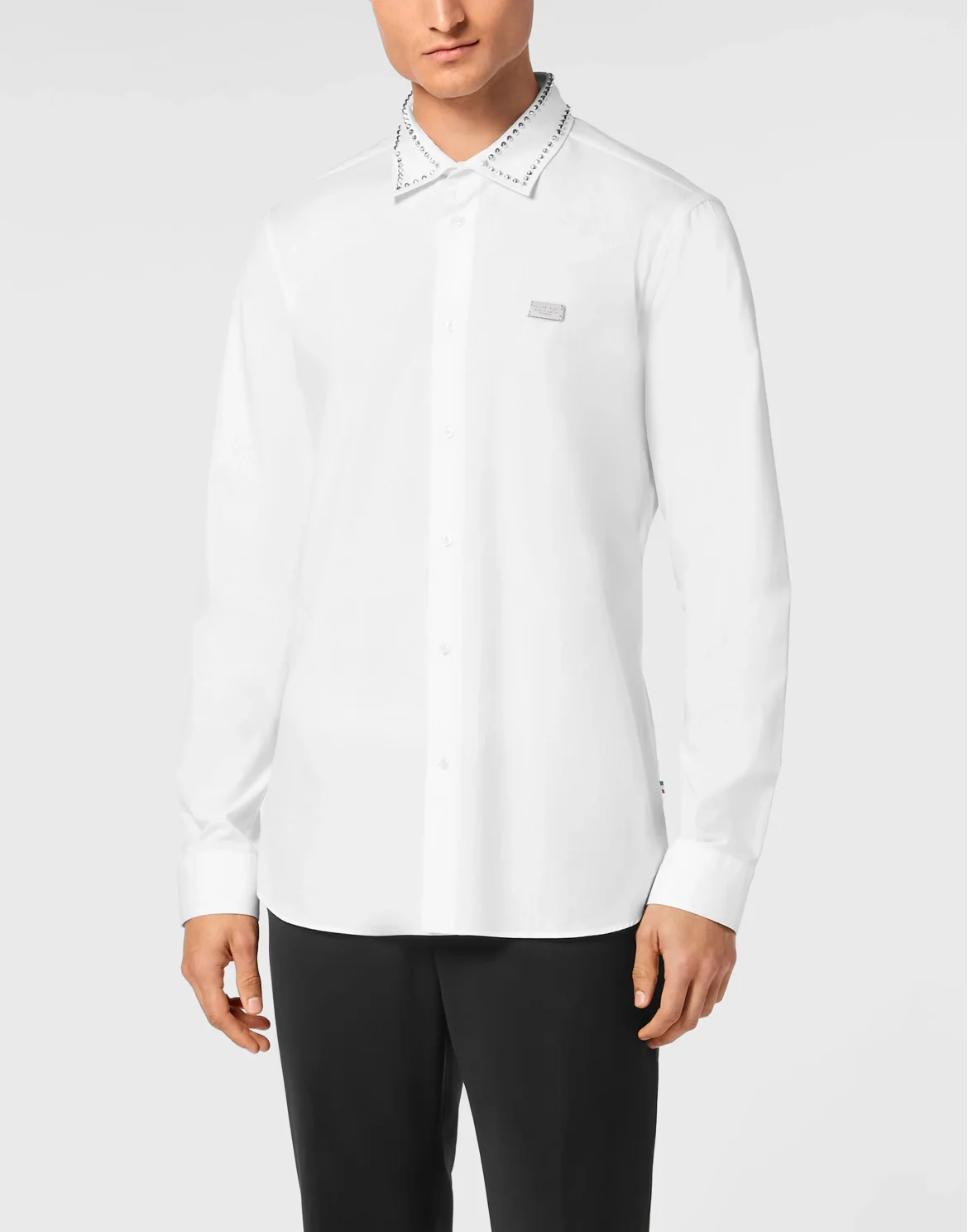 Shirt Sugar Daddy Cut LS Studs, цвет: Белый