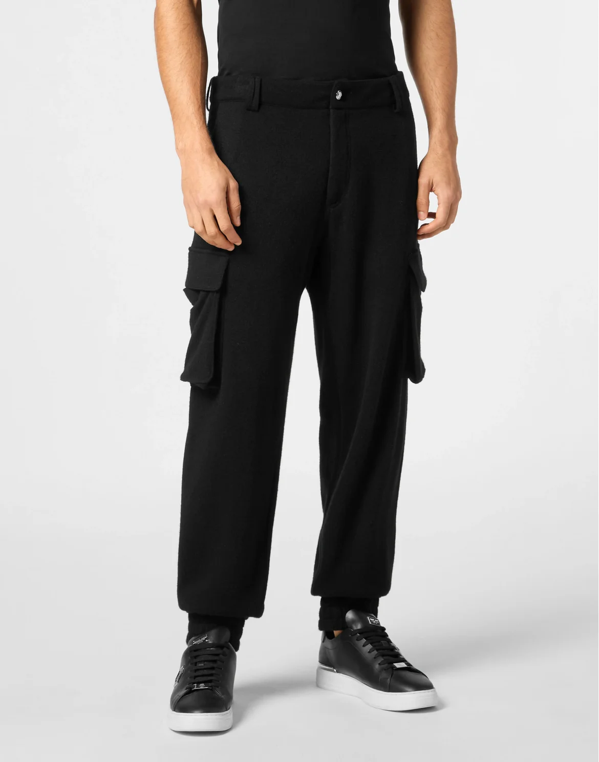 Cashmere Long Trousers Cargo Fit, цвет: Черный
