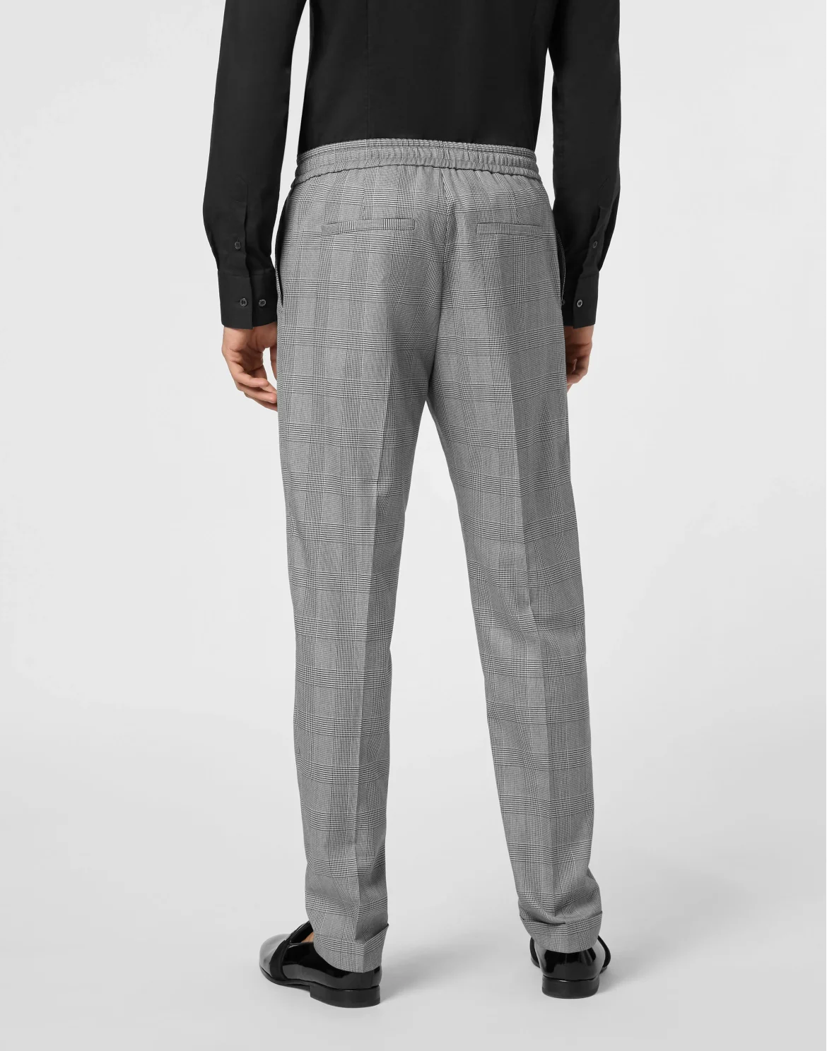 Checkered Jogging Trousers, цвет: Черный