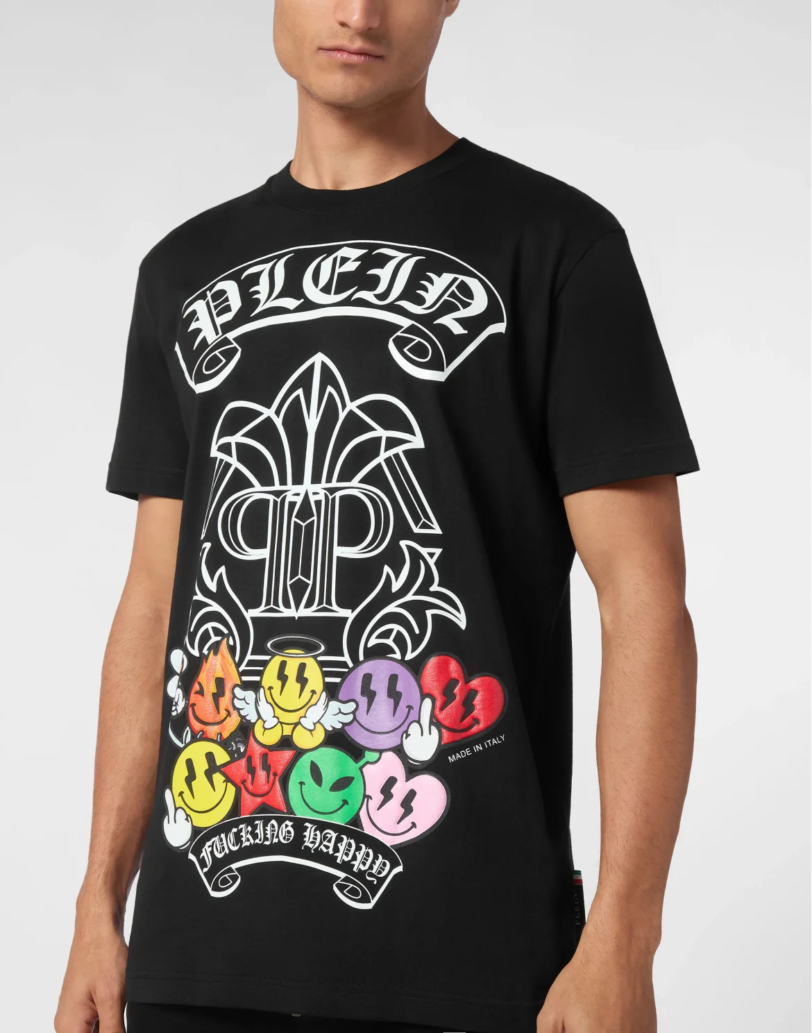 T-shirt Round Neck SS Smile, цвет: Черный