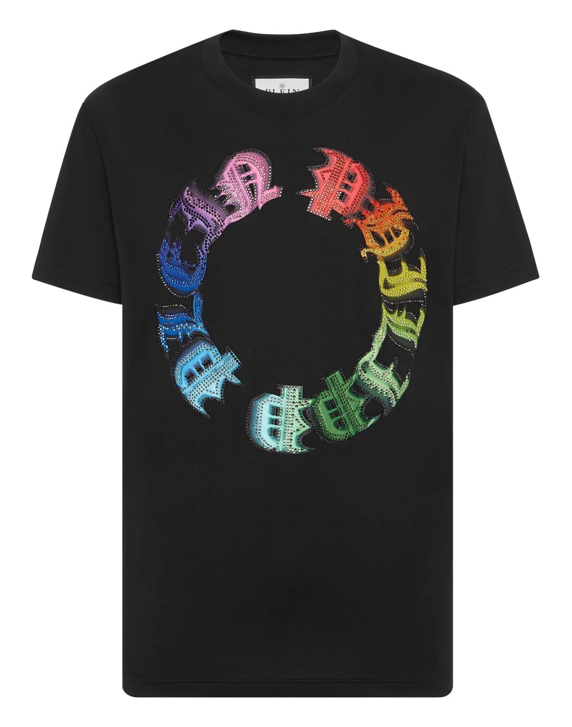 T-shirt Round Neck SS Stones Rainbow, цвет: Черный