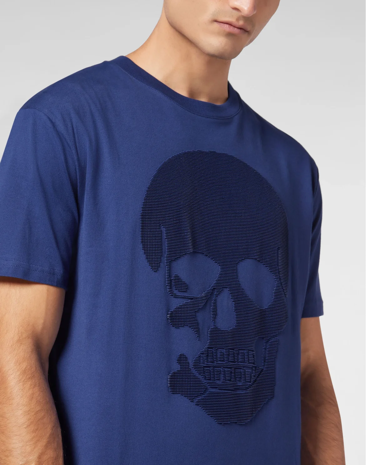 Jersey T-shirt Round Neck SS Skull, цвет: Синий
