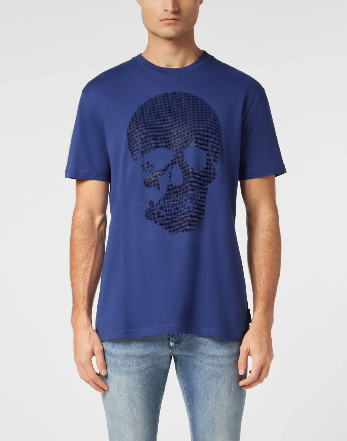 Jersey T-shirt Round Neck SS Skull, цвет: Синий