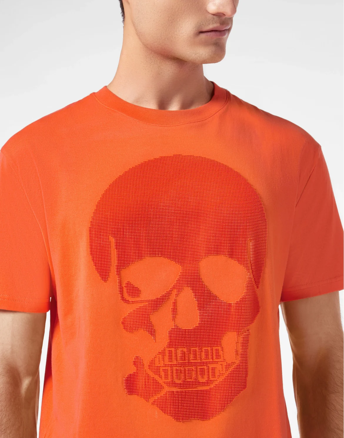 Jersey T-shirt Round Neck SS Skull, цвет: Оранжевый