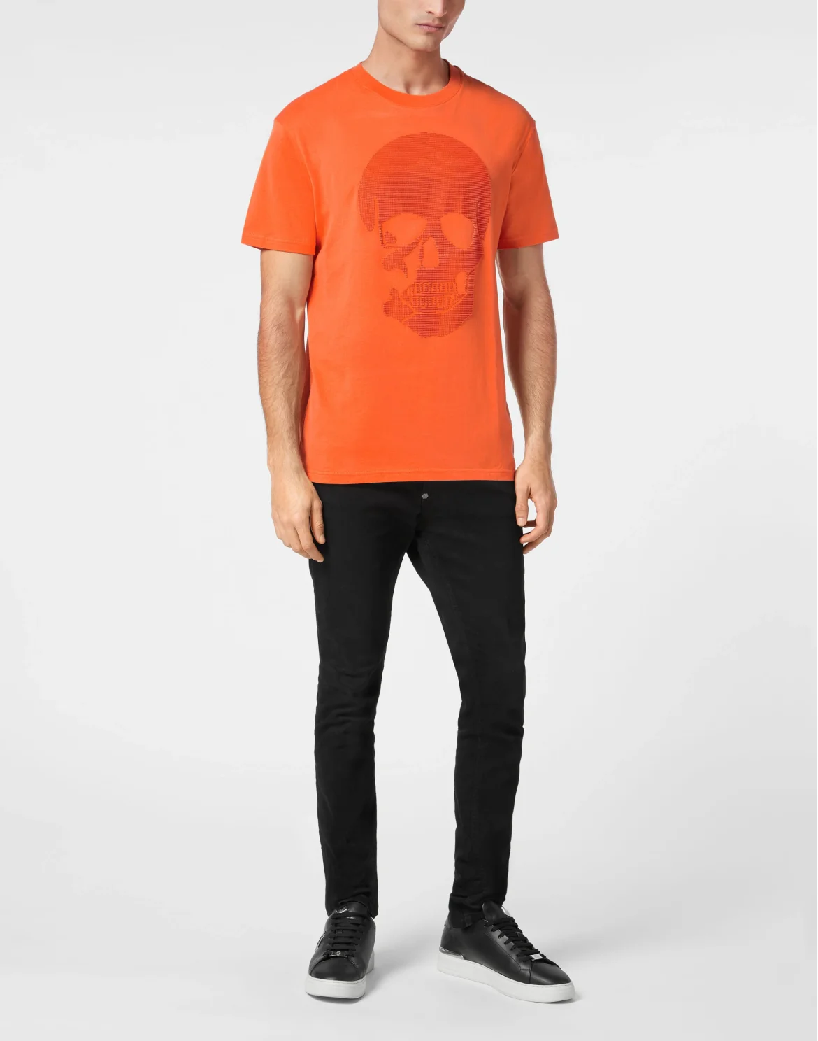 Jersey T-shirt Round Neck SS Skull, цвет: Оранжевый