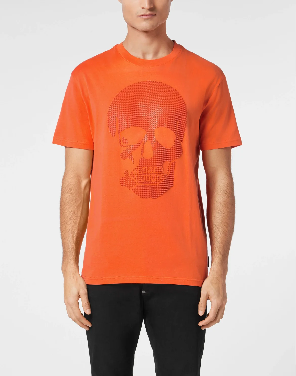 Jersey T-shirt Round Neck SS Skull, цвет: Оранжевый