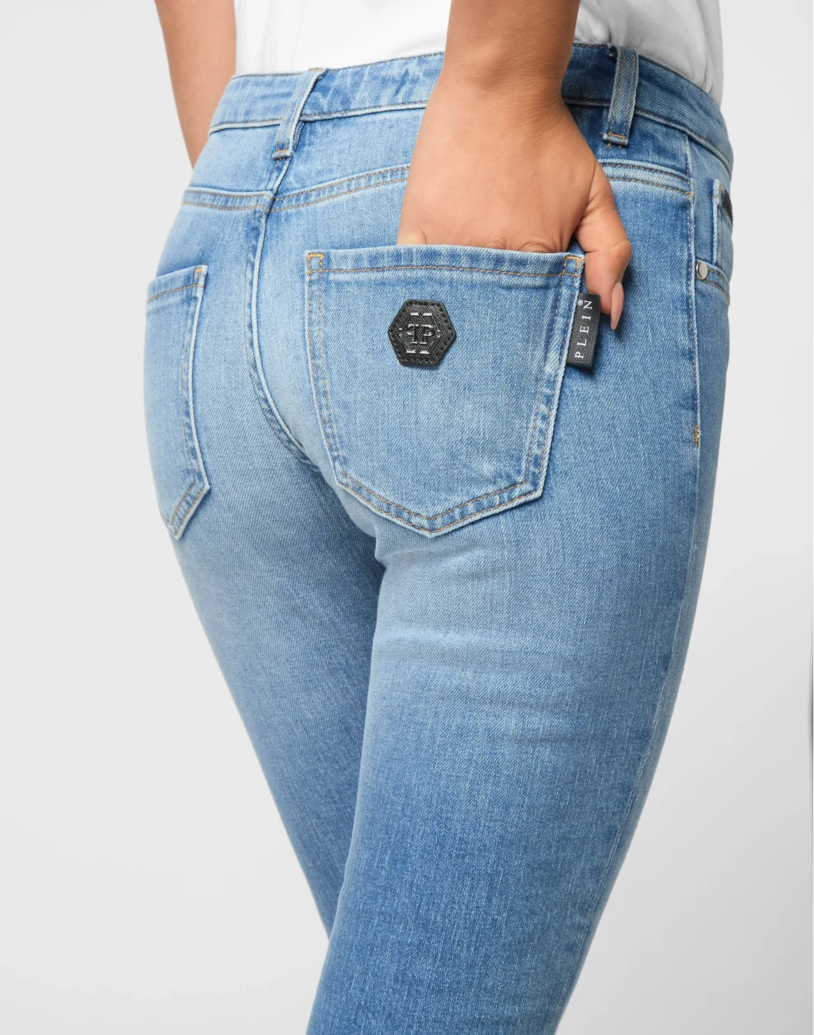 Slim Fit Denim Trousers, цвет: Голубой