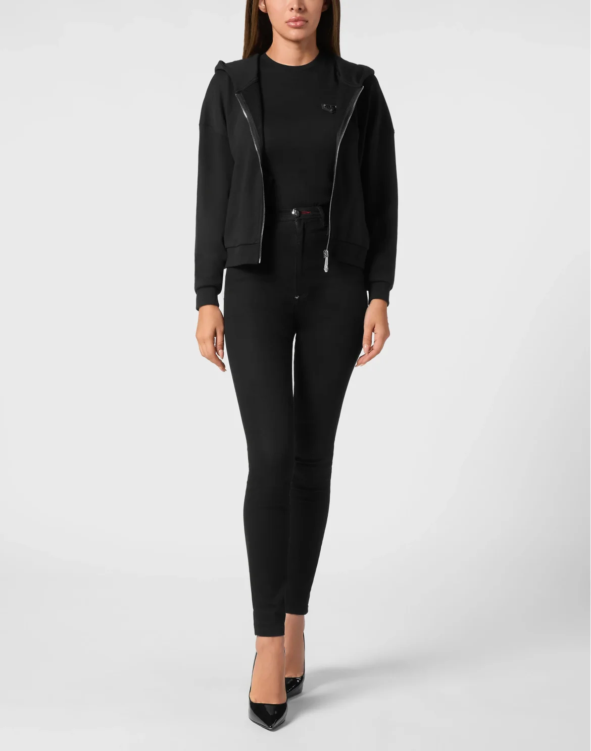 Sweatjacket Hoodie Jogging Smile, цвет: Черный
