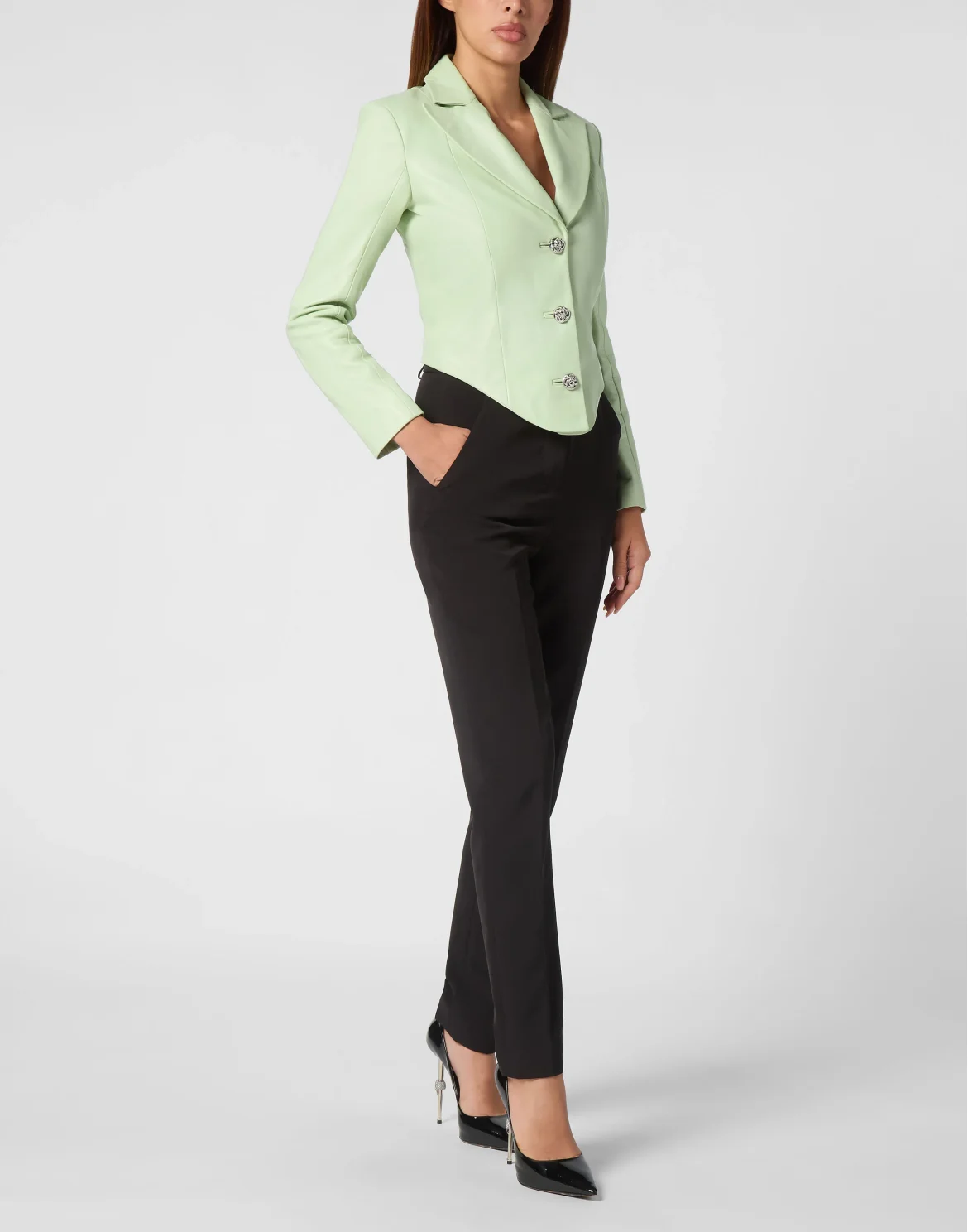 Vintage Leather Blazer LS Flame, цвет: Зеленый