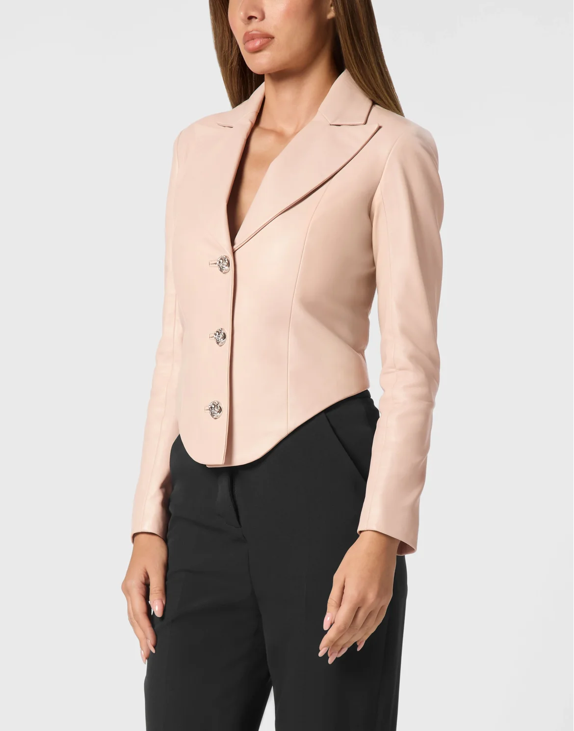 Vintage Leather Blazer LS Flame, цвет: Бежевый
