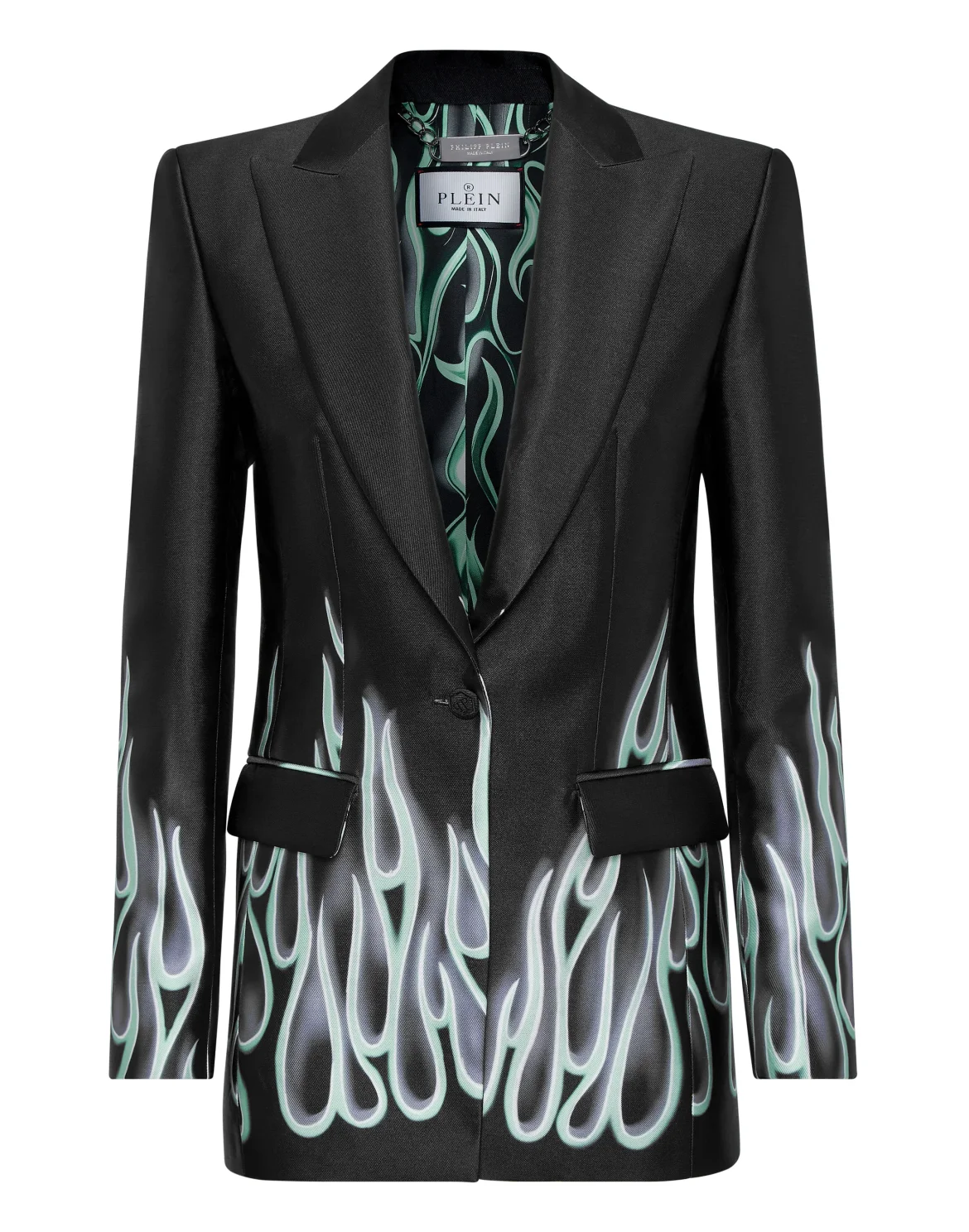 Twill Deep Neck Blazer LS Flame, цвет: Черный