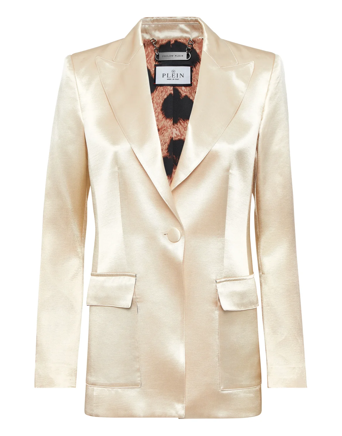 Satin Blazer LS, цвет: Бежевый