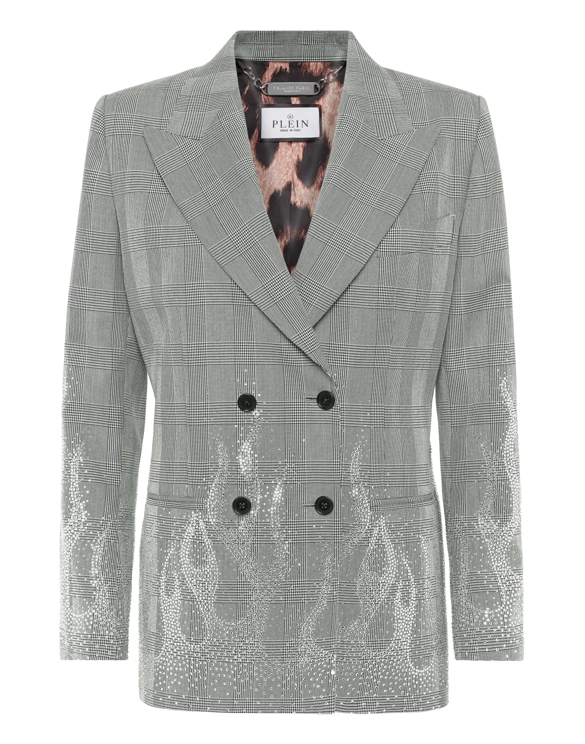Checkered Gold Fit Blazer Flame, цвет: Черный