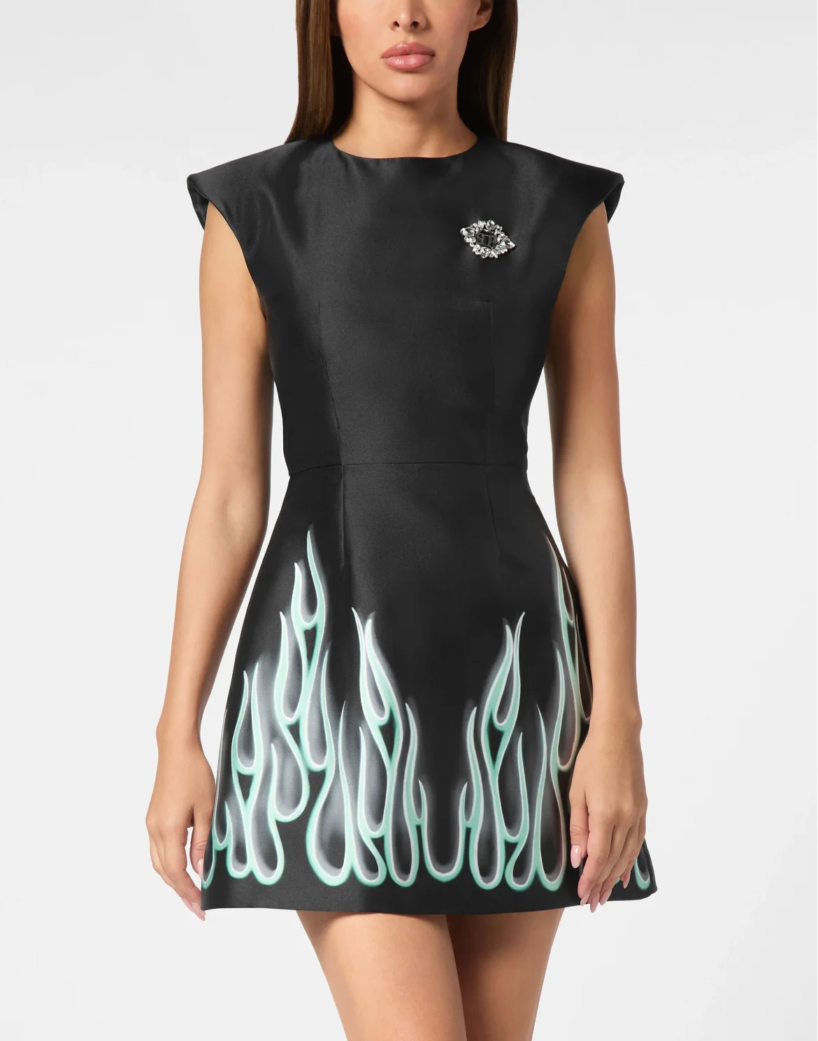 Twill Mini Dress Flame, цвет: Черный