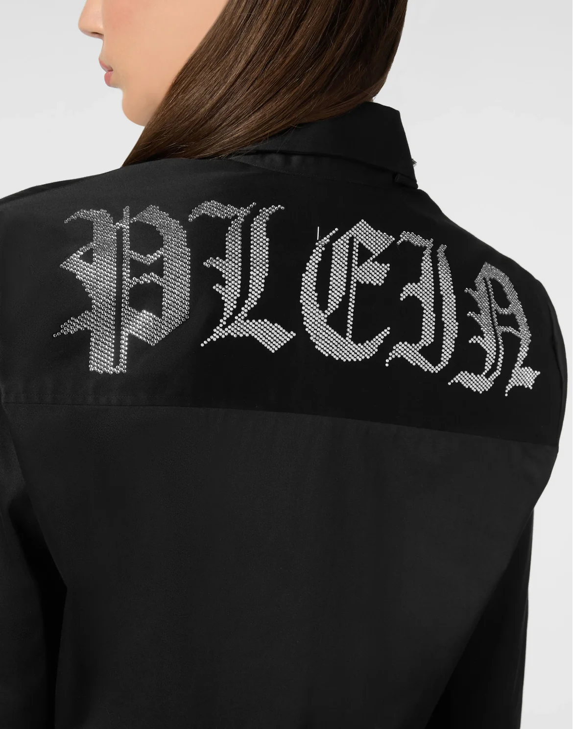 Cropped Shirt LS Gothic Plein, цвет: Черный