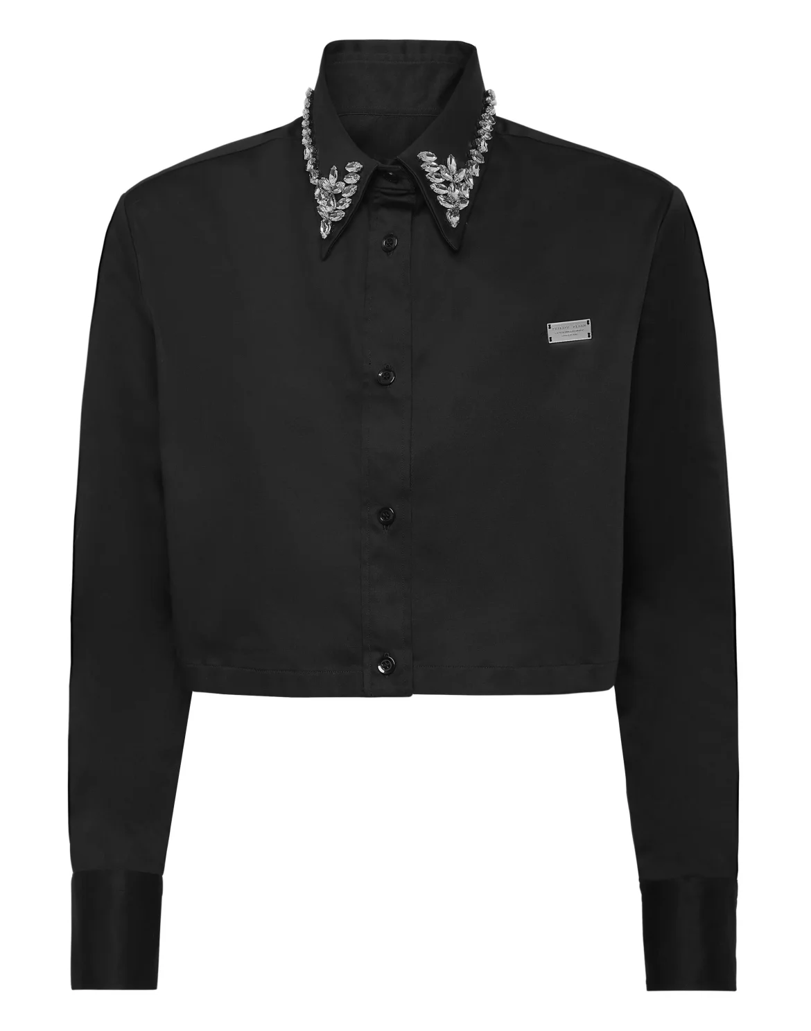 Cropped Shirt LS Gothic Plein, цвет: Черный