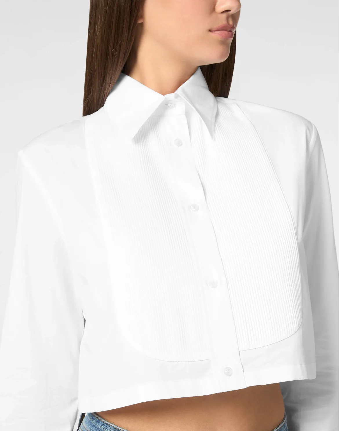 Cropped Shirt LS, цвет: Белый