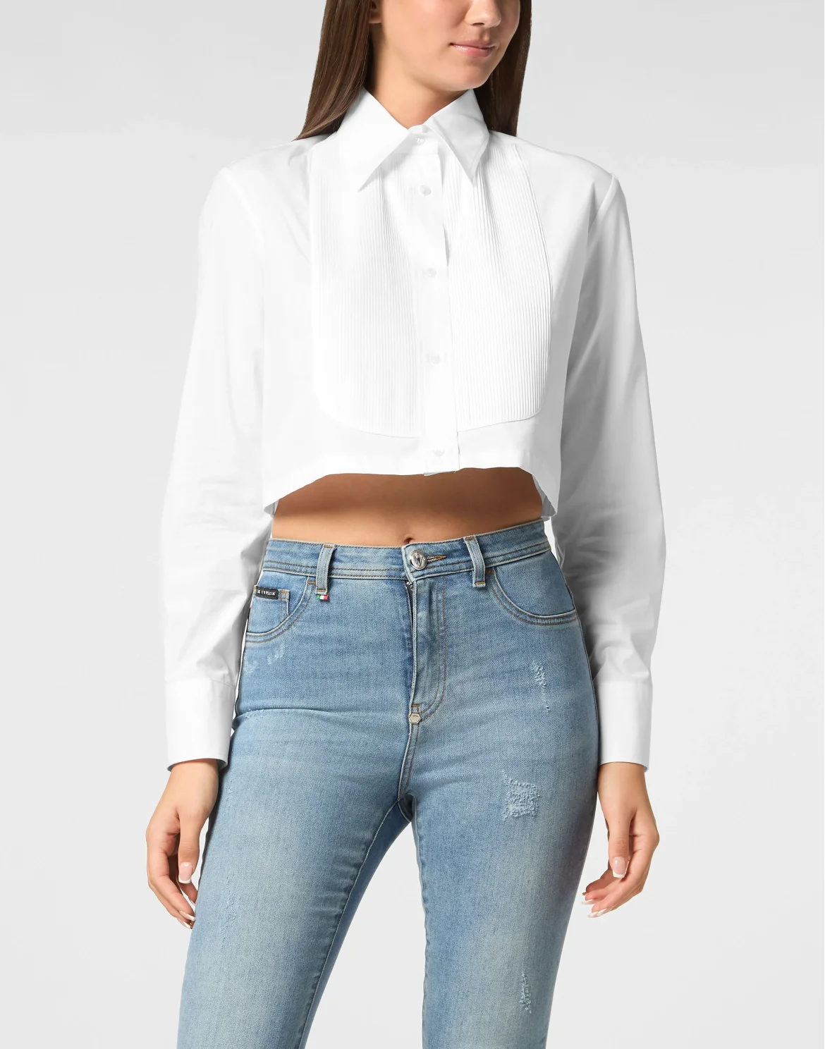 Cropped Shirt LS, цвет: Белый