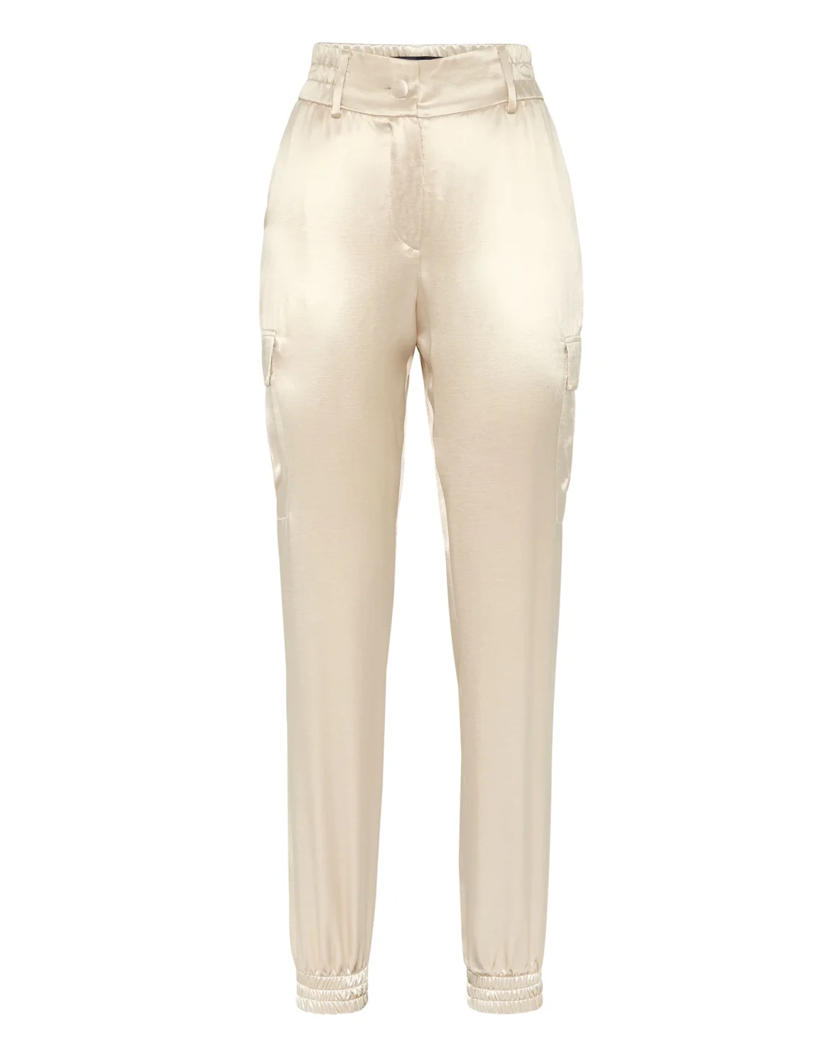 Satin Jogging Cargo Pants, цвет: Бежевый