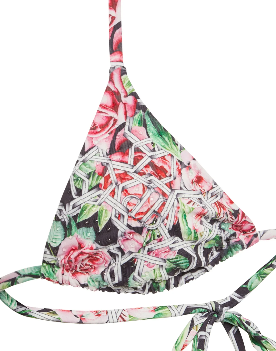 Swimwear Top Triangle Bra Chain Flower, цвет: Мультиколор