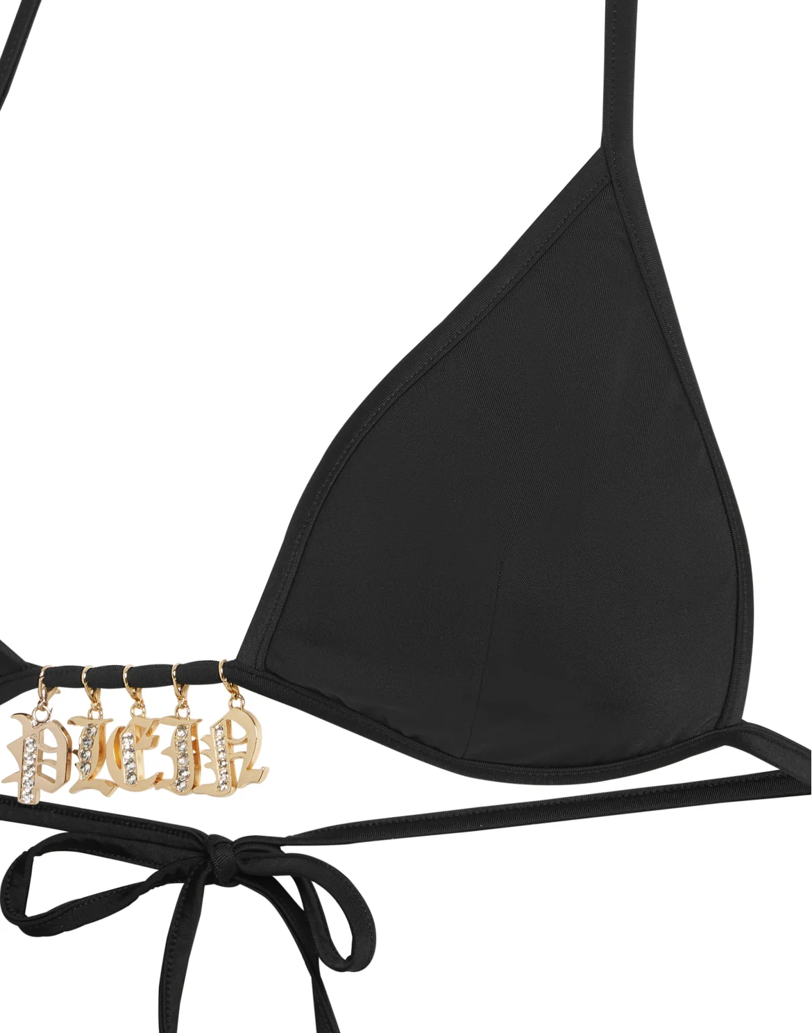 Swimwear Top Triangle Bra Charms, цвет: Черный