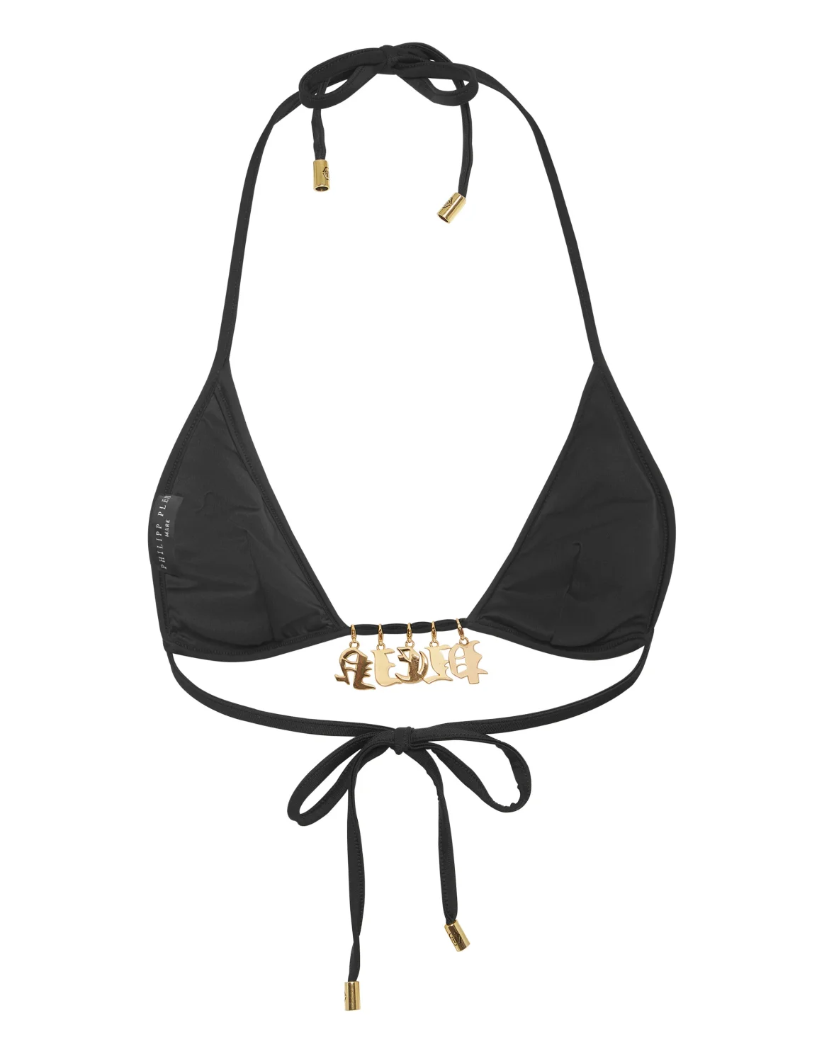 Swimwear Top Triangle Bra Charms, цвет: Черный