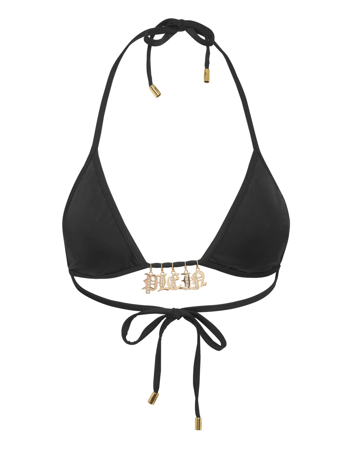 Swimwear Top Triangle Bra Charms, цвет: Черный