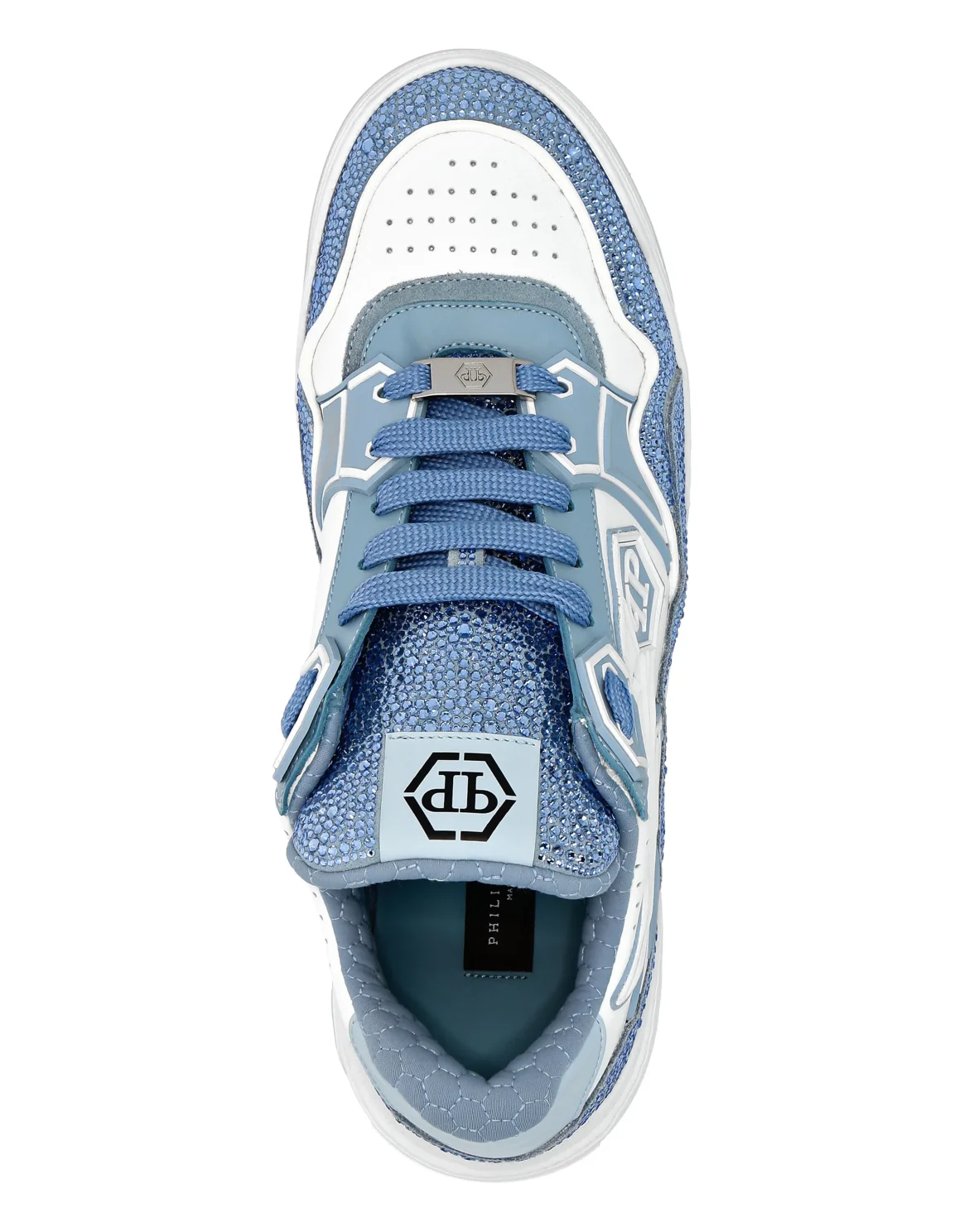 Leather Low-Top Sneakers Moon Walker, цвет: Голубой