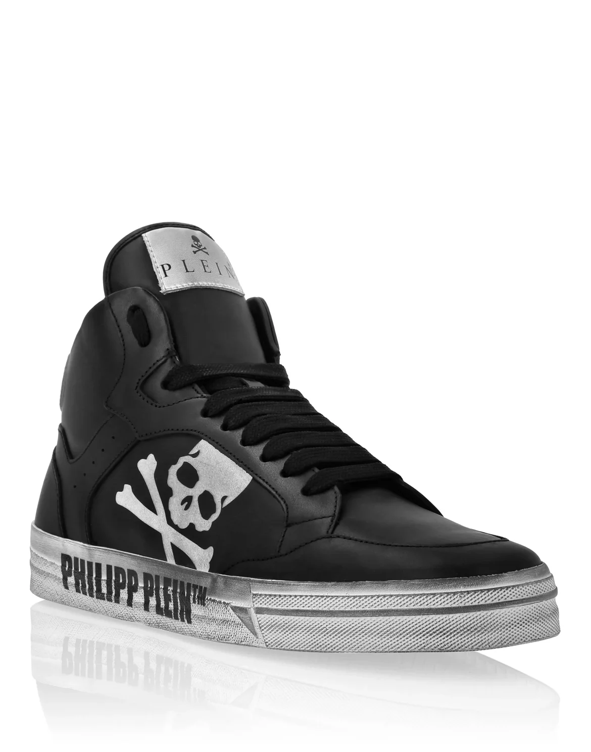 Leather Mid-Top Sneakers Retrokickz TM, цвет: Черный