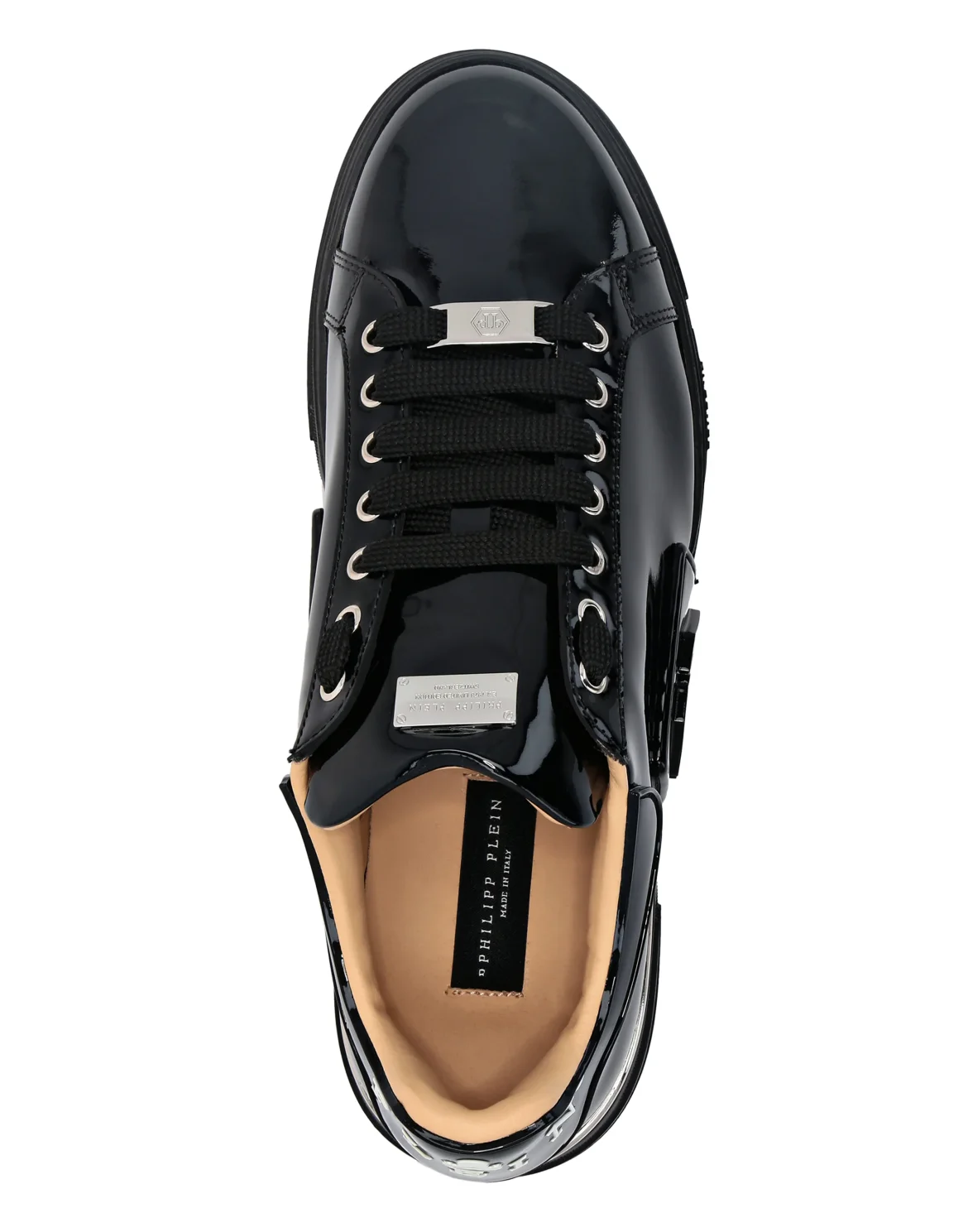 Patent Leather Lo-Top Sneakers Hexagon, цвет: Черный