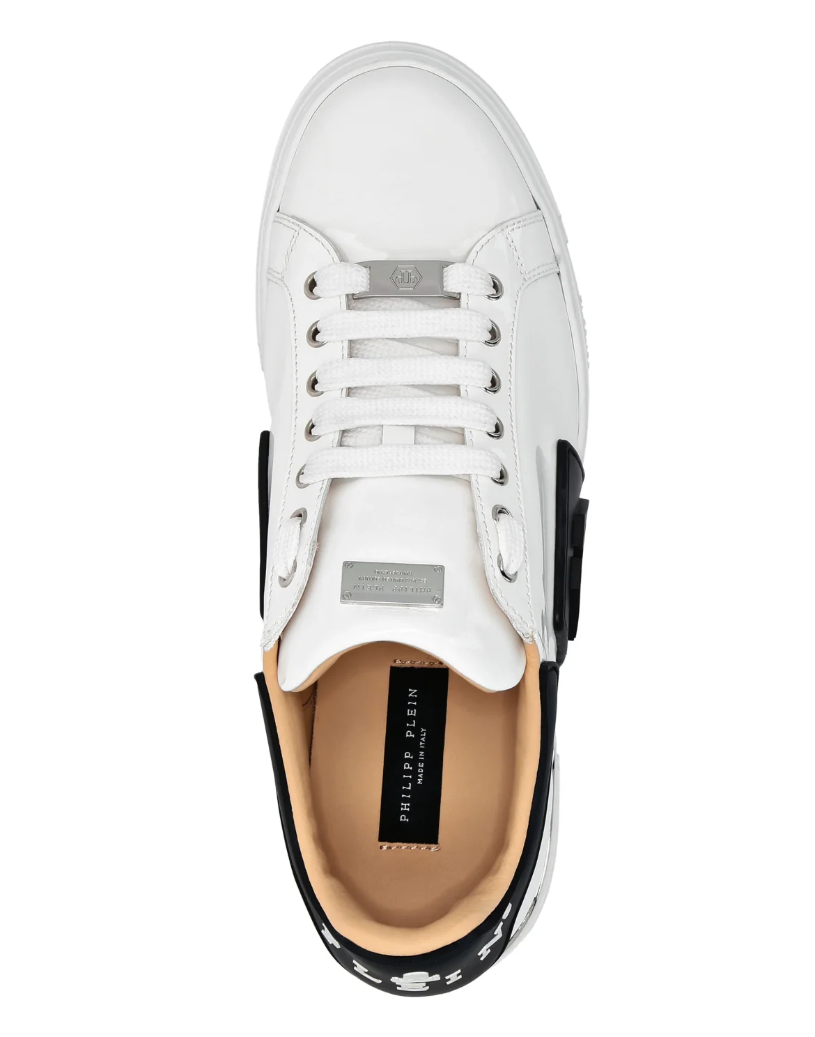 Patent Leather Lo-Top Sneakers Hexagon, цвет: Белый