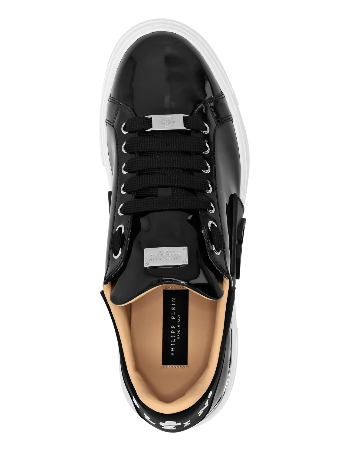 Patent Leather Lo-Top Sneakers Hexagon, цвет: Черный